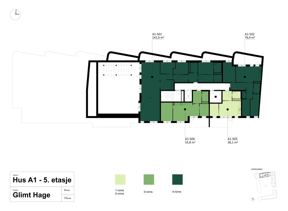 Etasjeplan Hus A1 - 5. Etg